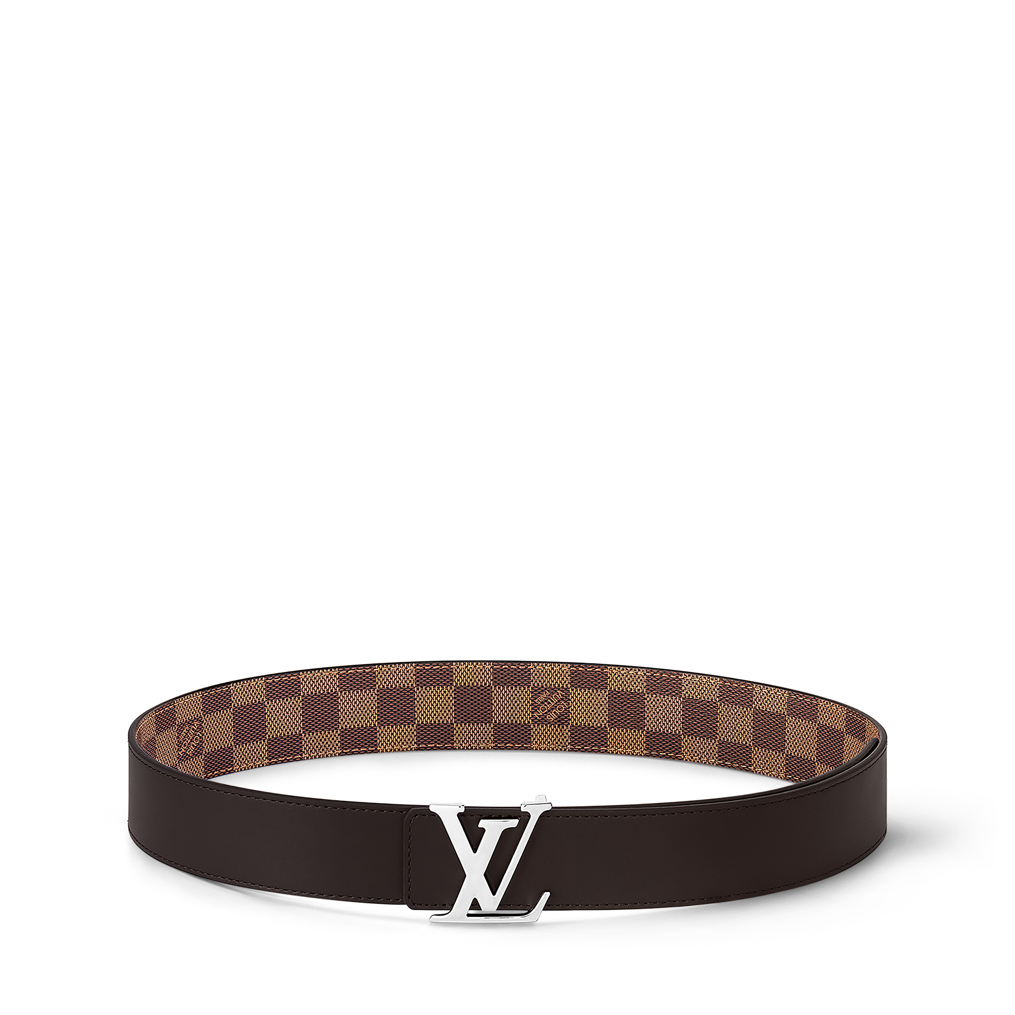 ベルト・LV イニシャル 40MM リバーシブル ダミエ・グラフィット｜ルイ